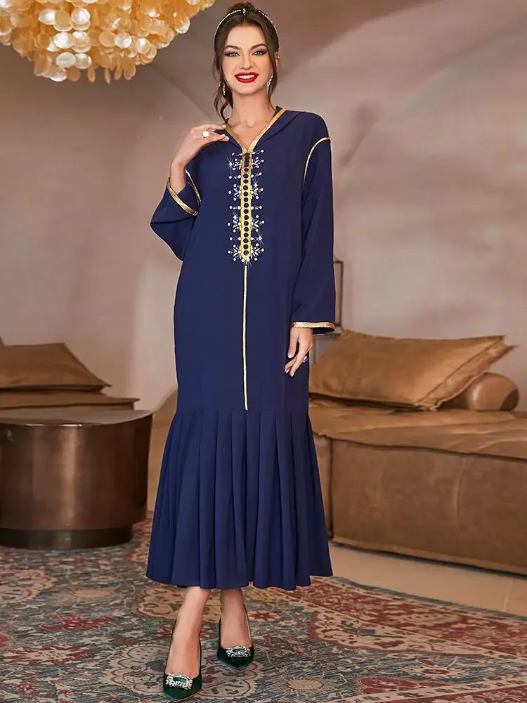 Musulmane Ramadan Eid Mubarak Kaftans Prom Women Dubai Abaya Arabic Turkey Islam Muslim Long Dress Robe Longue Caftan Party