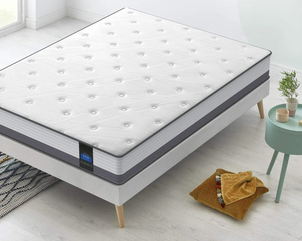 10 Inch Full Size Mattress, Full Hybrid Mattress Built in Pocketed Coils and Gel Memory Foam Layer,  Full Mattress in A Box