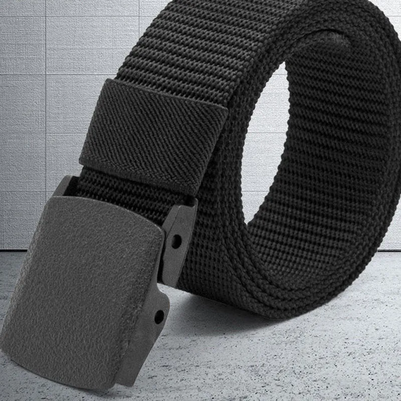 

New Fashionable Men's And Women's Belts Korean Edition Casual Travel Metal Free Allergy Prevention Campus Work Pants Belt Black