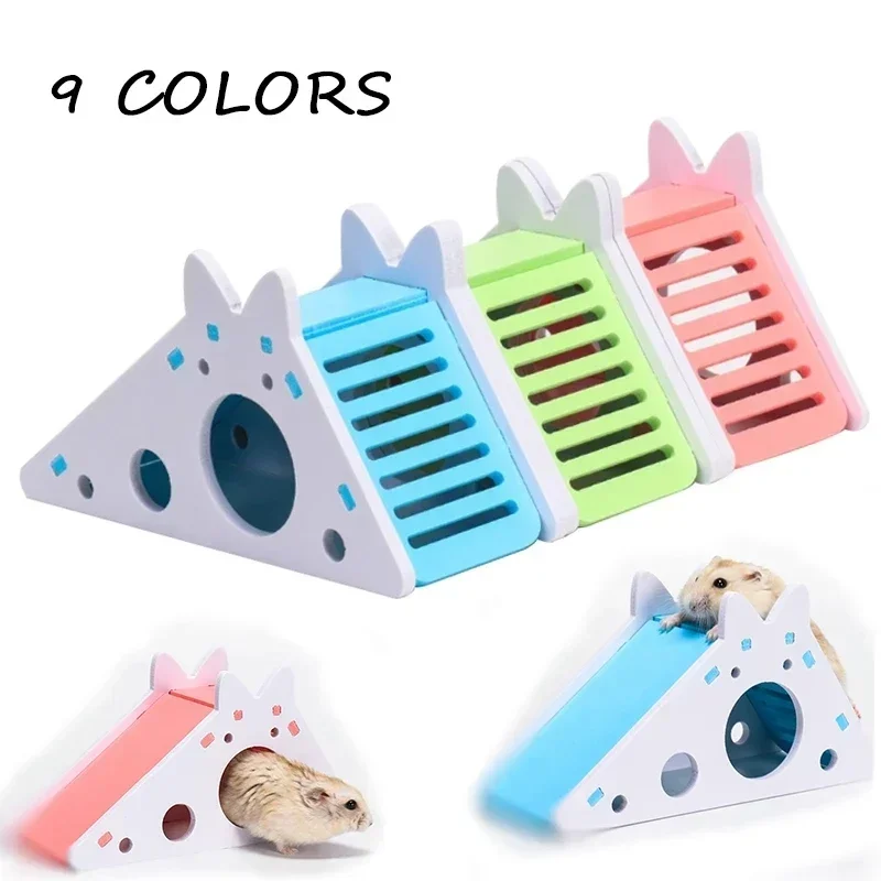 Funny Hamster Slide Toy Guinea Pig Assembled Slide Toys Chinchillas Hamster House Cage Breathable Hamster Accessories