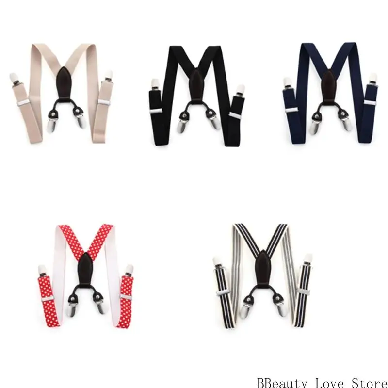 

Boys Girls Detachable Suspenders Comfortable Stretch Straps Kids Suspenders for School Uniforms Event