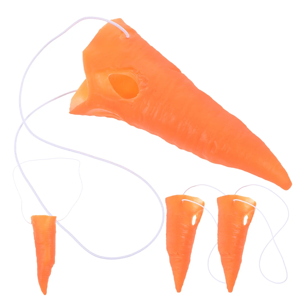 

4pcs Carrot Nose Props for Snowman Decorations Festive DIY Accessories Christmas Party Costume Whimsical Cosplay