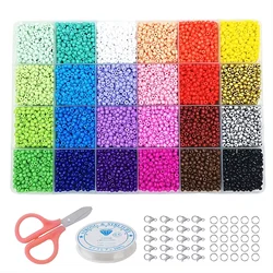 24-Grids 3mm Lacquered Glass Beads Diy Handmade Beaded Material Bracelets Necklaces Earrings Jewelry Making Kit For Halloween