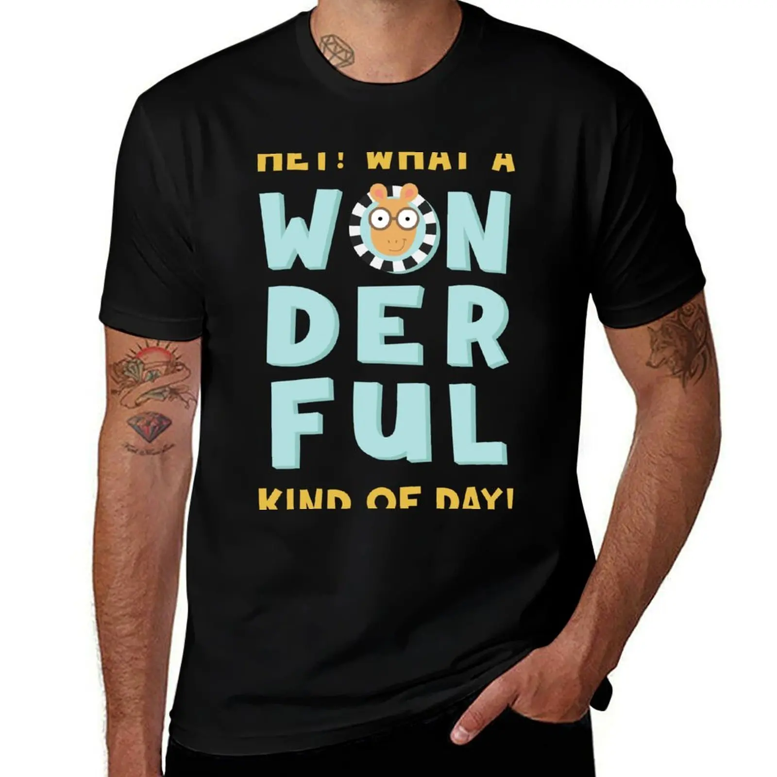 

Arthur - What a Wonderful Kind of Day! PBS T-Shirt Quick Dry Sports Short Sleeve Tee
