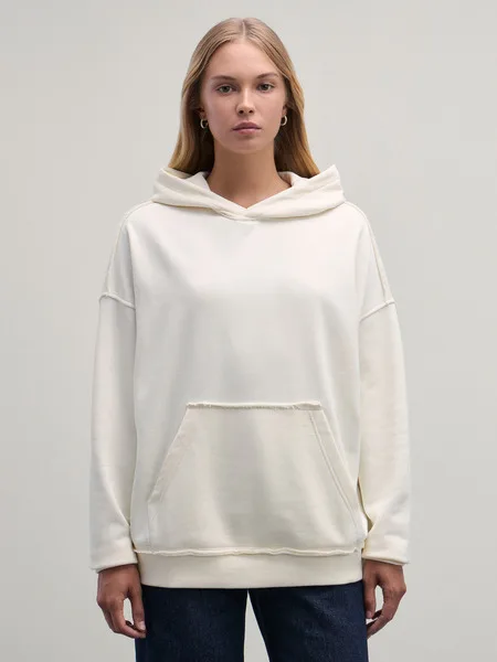 Mole f casual soltinho com capuz, estilo ombro caído, manga crida, fce, confortável, respirável, aodão e po...