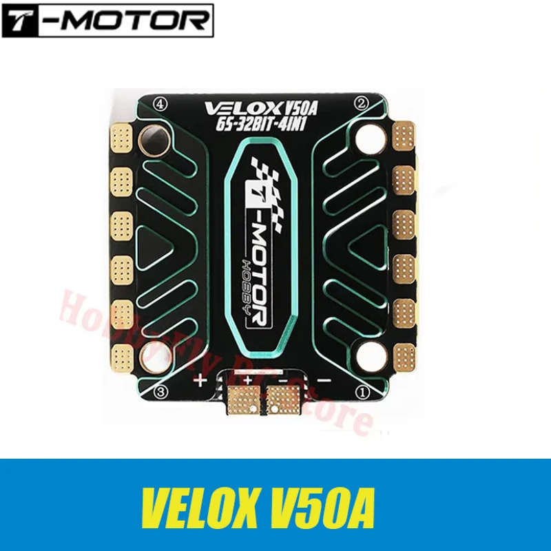 T-Motor VELOX V50A 50A 32Bit BLHELI32 4in1 Brushless ESC 3-6S LIPO W/TMOTOR T4 02 ESC Firmware 30.5x30.5mm for FPV Racing Drone