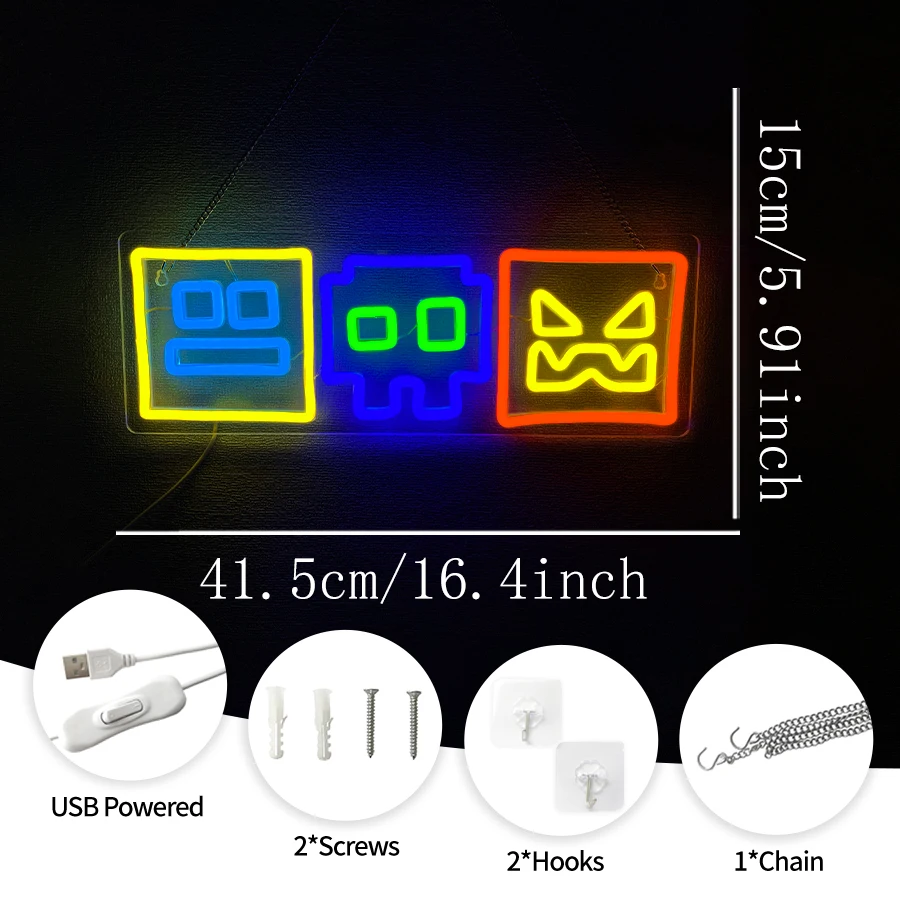 Game Icon Led Neon Sign, The Best Gift For Gamers, Decor For Teenagers' Rooms, Bedrooms, Game Rooms, Clubs And Man Caves.