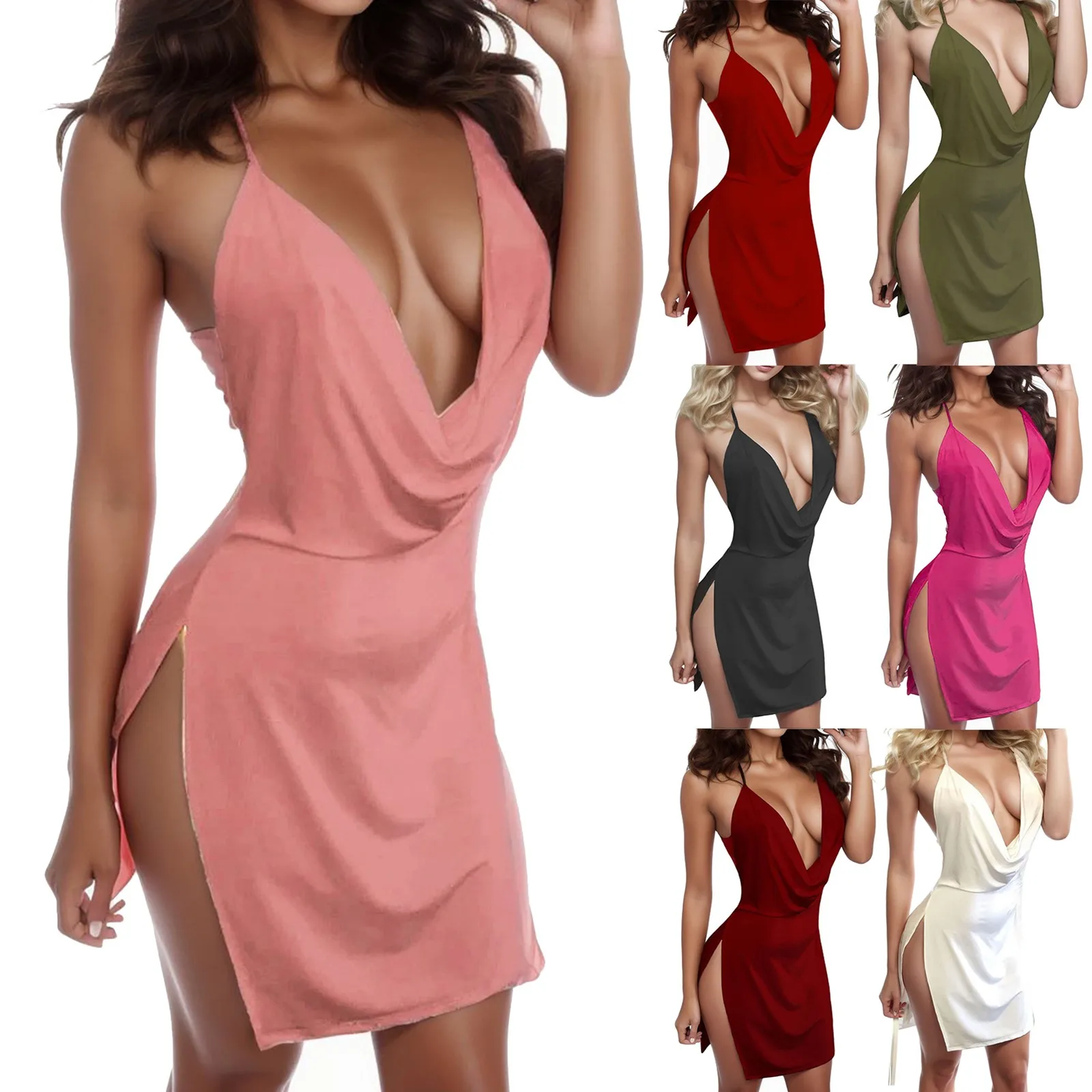 Summer Sexy Mini Dress Sleeveless Strap Streetwear Backless Folds Bodycon Split Black Dress Casual Strapless Dress Vestidos