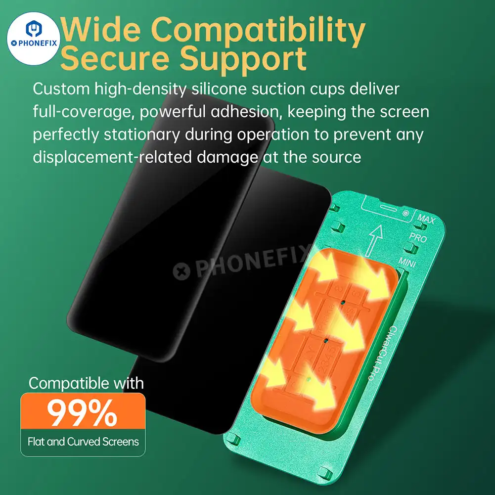 YCS M.Y Visual Screen Separation Mold for Smart Phones Flat and Curved Screens ,Accurate Alignment Back Cover Bracket Repair