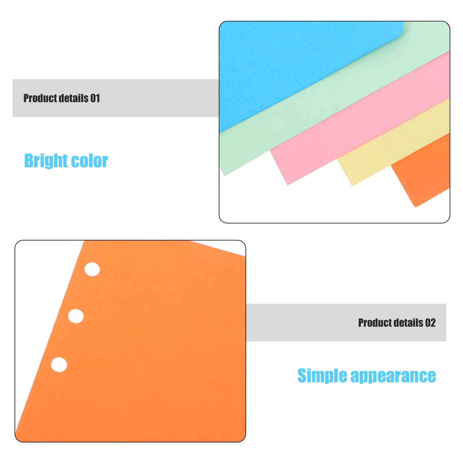 30 個のカラーインデックスディバイダー各種ルーズリーフ手帳交換用コアペーパープランナーノートブック学校文具