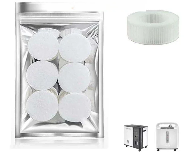 

6 pcs for Fulin Oxygen Concentrators Y007-3W/5W Lide Original Accessories White Filter Cotton Filter Element