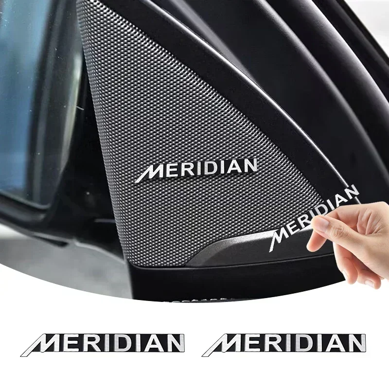 5 pièces/10 pièces, logo MERIDIAN en métal de haute qualité, haut-parleur Hi-Fi pour voiture, badge audio, emblème stéréo, autocollant, accessoires