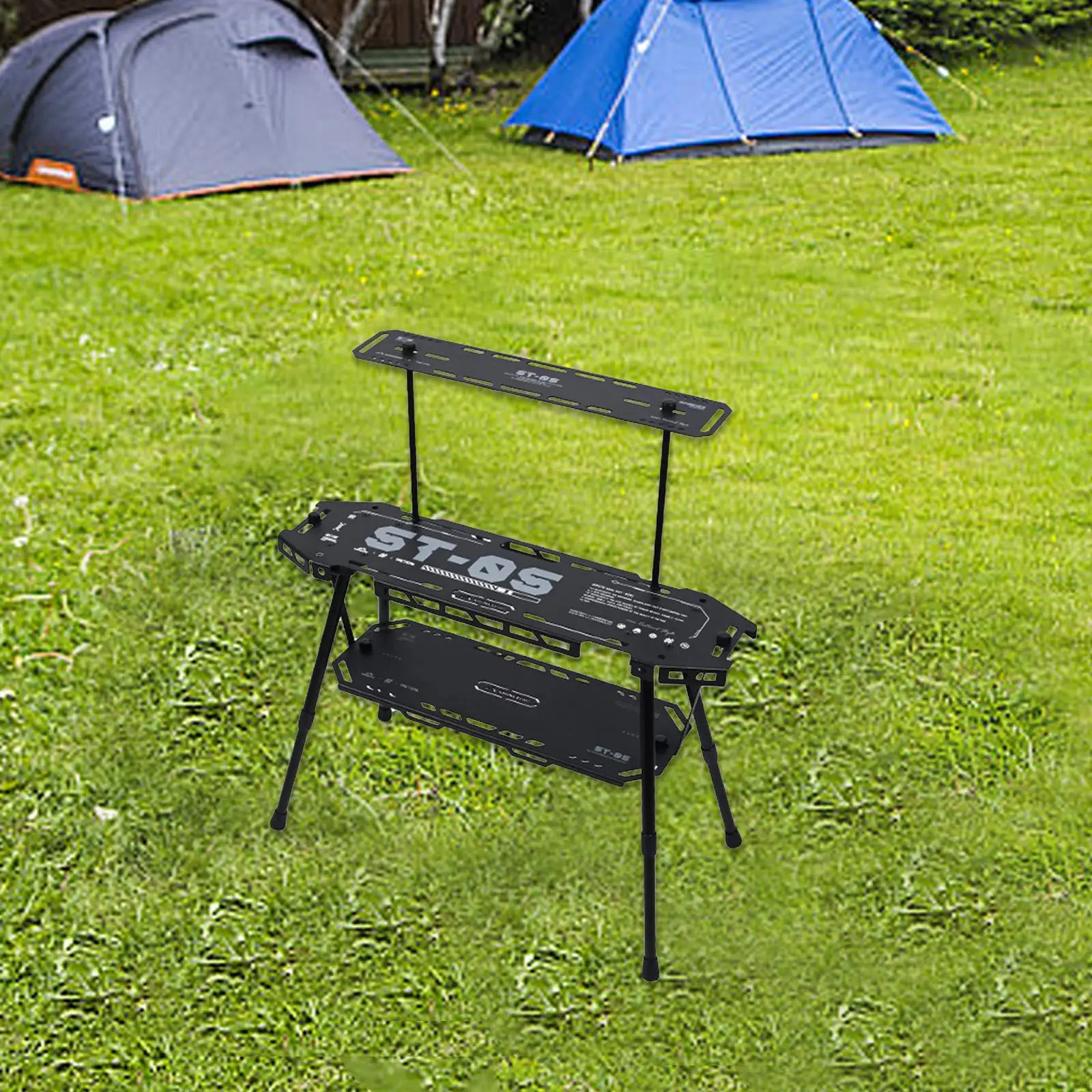 Extendable Igt Combination Table Folded Grill Table for Outdoor Backyard RV