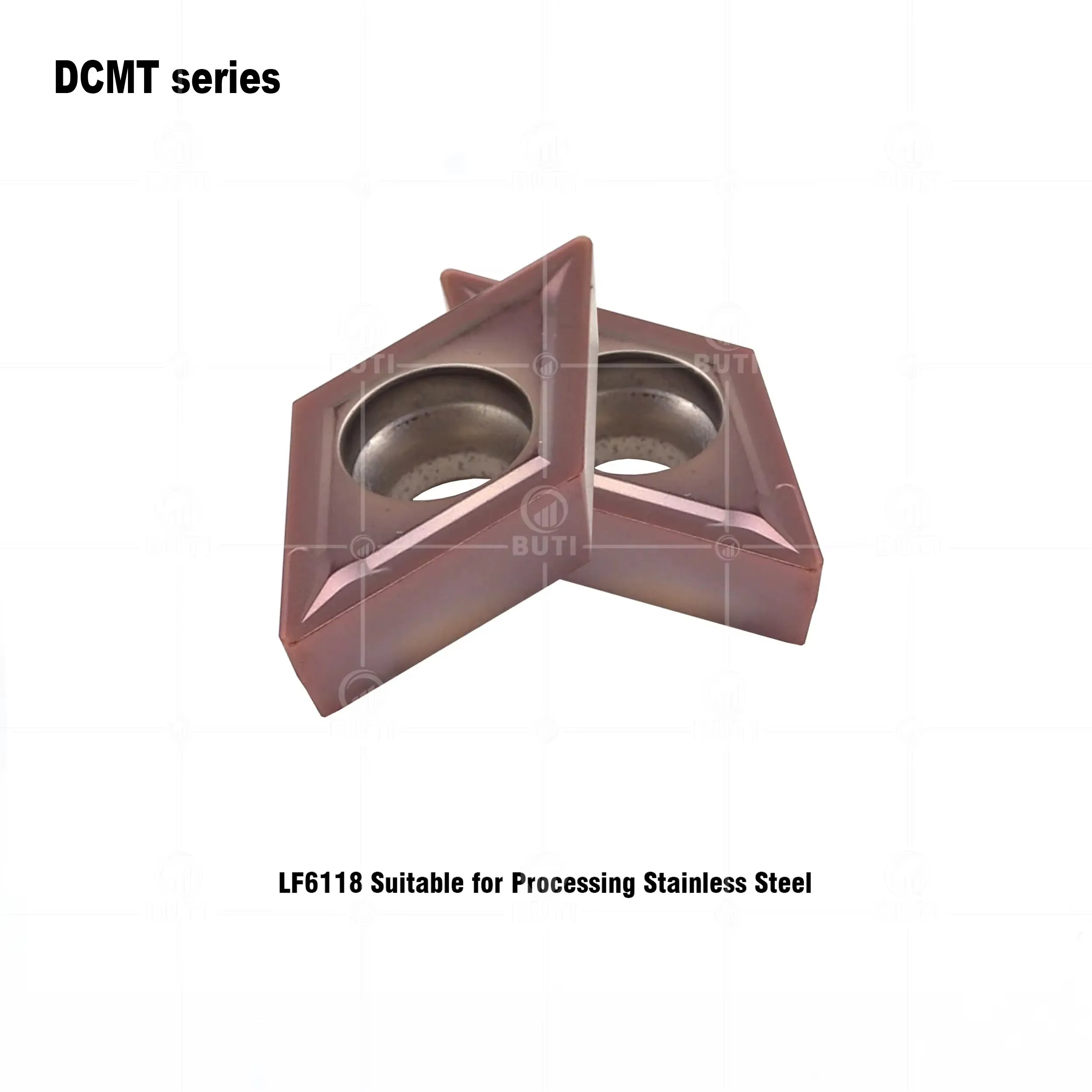 CNC Blade DCMT070204 DCMT11T302-MV Slot type DCMT11T304/08 LF6118 Rhombus Inner Hole Turning Insert Suitable For Stainless Steel