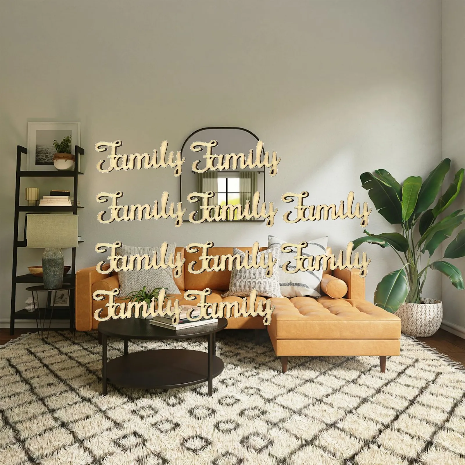 Unfinished Wooden Alphabet Letter Cutouts for Craft DIY Wood Embellishments Family Decorations and Learning Activities