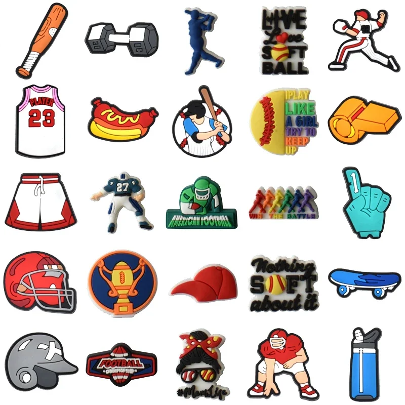 Baseball Shoe Charms for Crocs Accessories Kids Clogs Pins Girls Badges Men Jeans Women Decorations Buckle Shoes Accessories