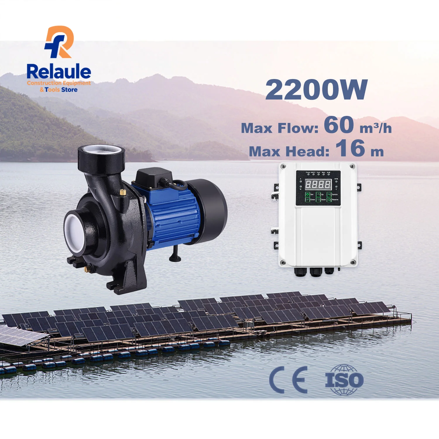 Amazing DC280V 220W Brushless  Mppt Controller Large Flow Solar Surface Irrigation Pump Solar Surface Water Pump for Agriculture