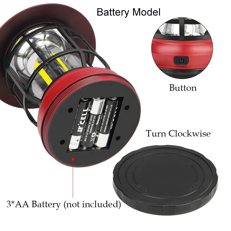 LED Camping Light Satchel Retro Style Outdoor Warm Multifunctional Tent Battery Powered Lantern