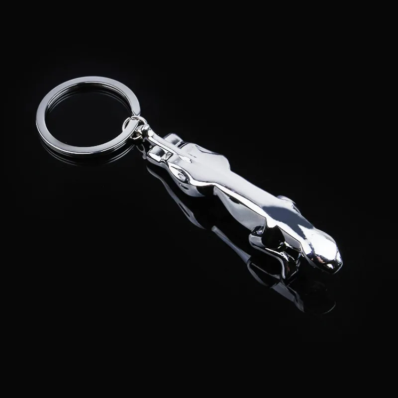 Alloy Car Luxury Leopard Head Key Chain Key Rings Holder Keychains For Jaguar F-PACE XJ XE XF XJ F-TYPE E-PACE