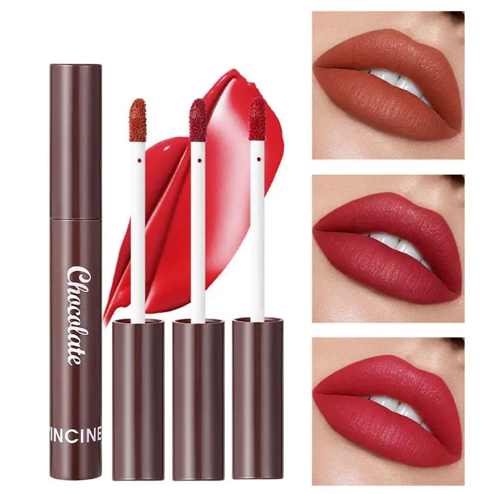 

5Pcs/set Gift Moisturizing Chocolate Lip Glaze Set Sweet Waterproof Velvet Matte Lipstick Shining Liquid Lip Tint Daily Use