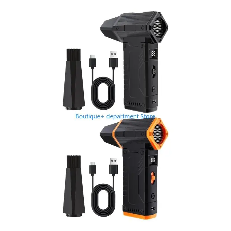 E1PD Pocket Fan Handheld Powerful 130000RPM Mini Fan Air Blower Rechargeable Air Blower Cooling Fan For Home Office