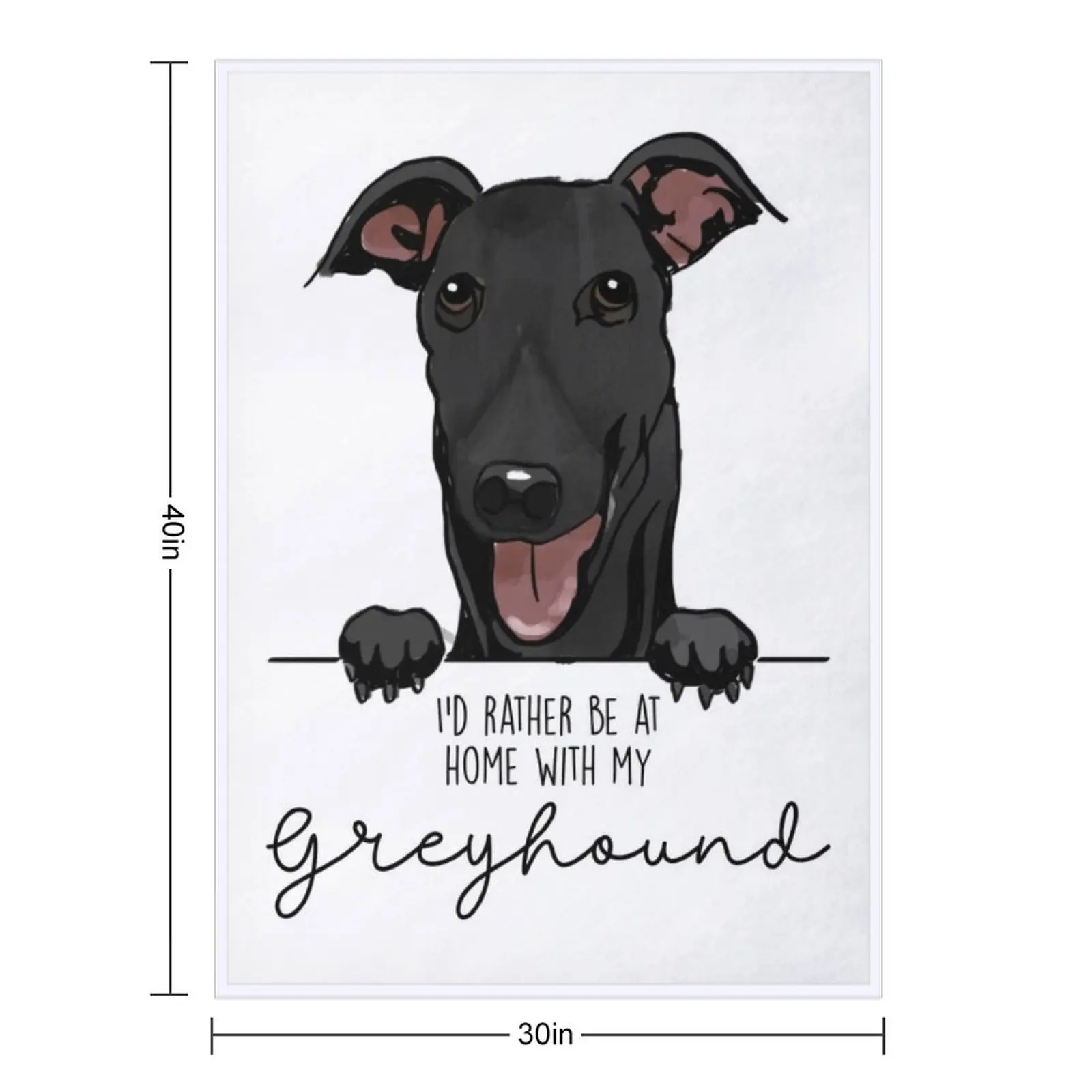 Ia??d rather be at home with my Greyhound Throw Blanket Designers Cute Soft Blankets Sofas Of Decoration Blankets