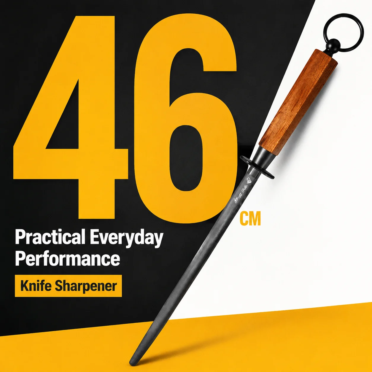 18inch Professional Carbon Steel Knife Sharpener Rod Durable Knife Grinder Sharpening Blade Rod Knife Kitchen Tool