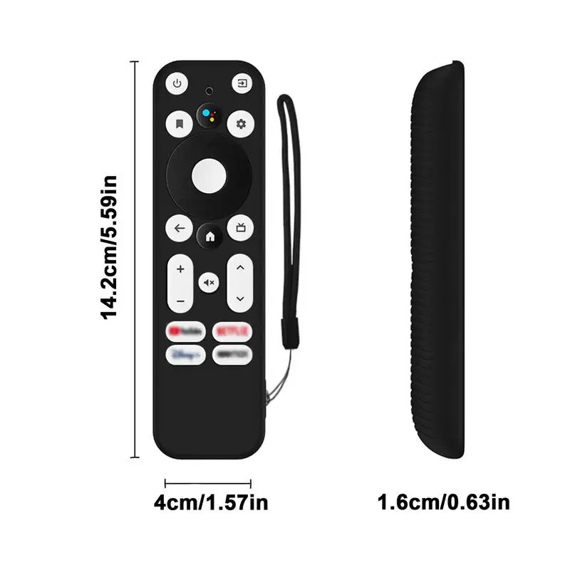 Covers For Onn Androids TV 2K FHD Streaming Stick Remote Anti-Slip Shockproof Protective Silicone Case with Lanyard