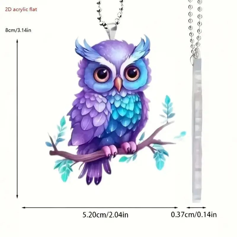 keychain Owl Acrylic Pendant Birds Eagle Peacock Phoenix Parrot Dove Bee Dragonfly Butterfly Wings Feather Key Chains