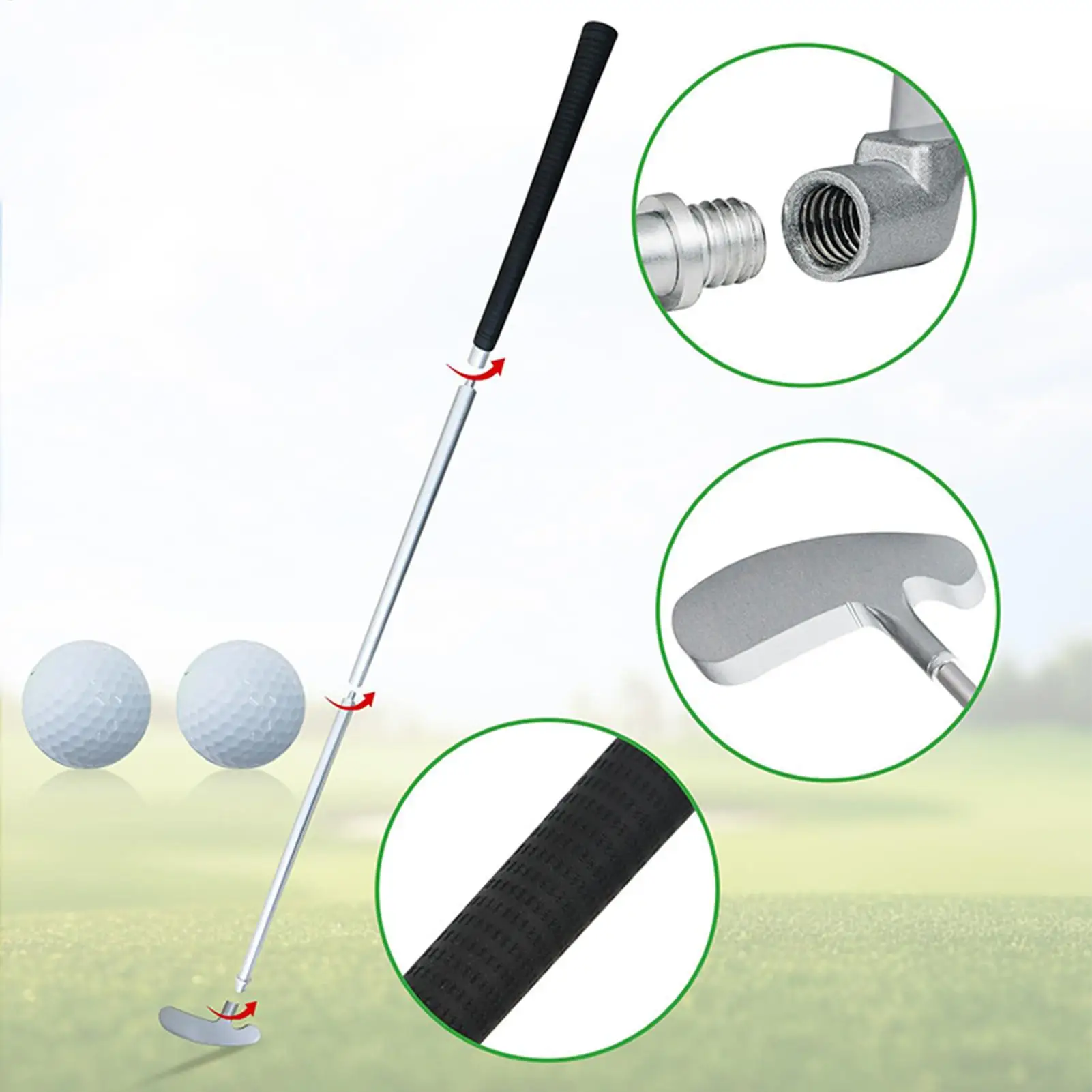 putters-de-golf-pour-hommes-outil-d'entrainement-bidirectionnel-detachable-clubs-de-golf-pour-droitiers-ou-gauchers-pour-femmes-garcons-filles-jeunes-athletes-enfants