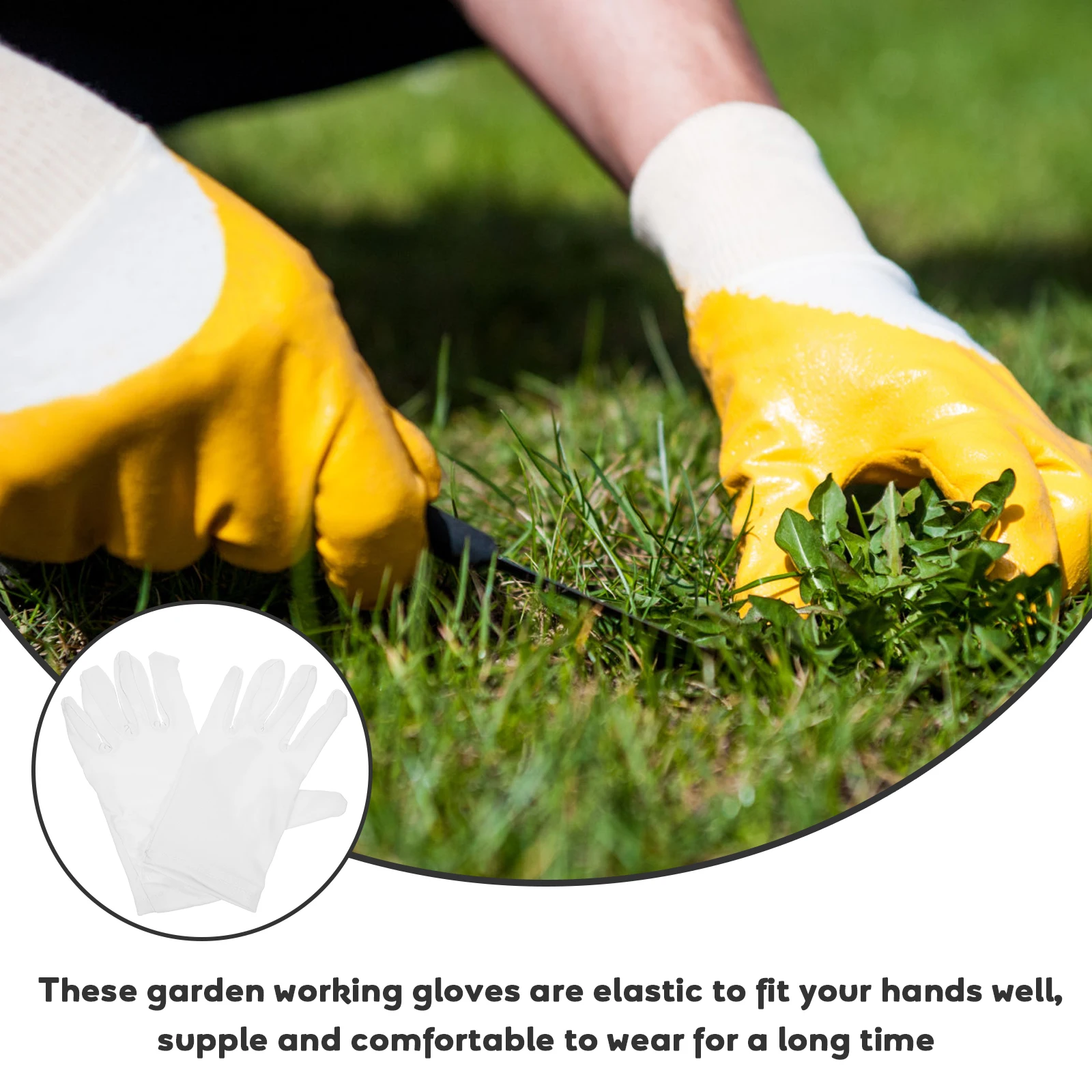 

5 Pairs Protective Gloves Outdoor Work Landscaping for Non-slip Gardening Handling Spandex Small Breathable Planting