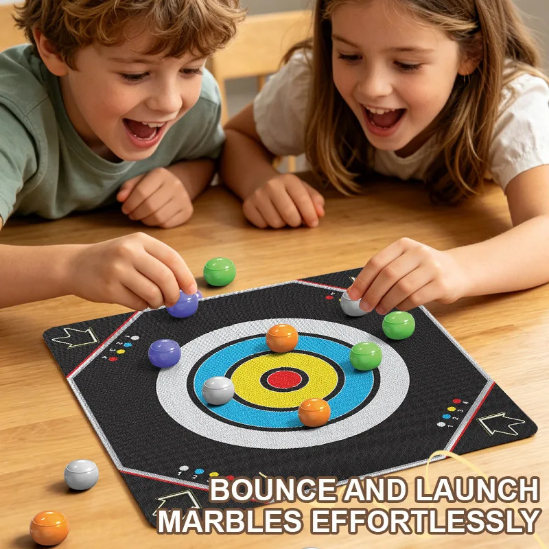 New Curling marbleTable Game Desktop Bump Chess Multiplayer Family Party Interactive Board Game Kids Educational Birthday Gift