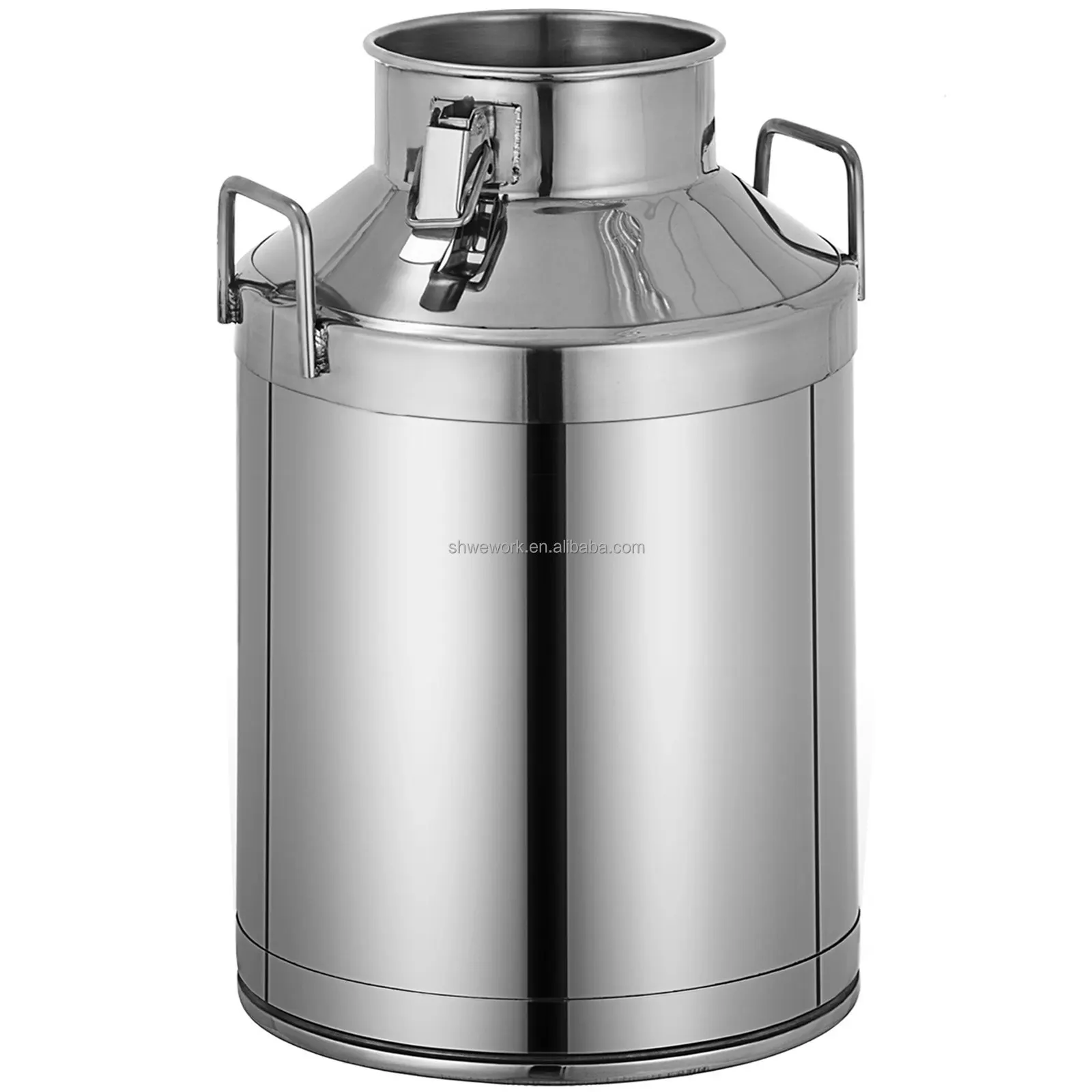 10/20/30/40/50L علبة الحليب 304 الفولاذ المقاوم للصدأ دلو حليب سطل النبيذ دلو مع غطاء محكم الغلق حمل إبريق علبة حليب