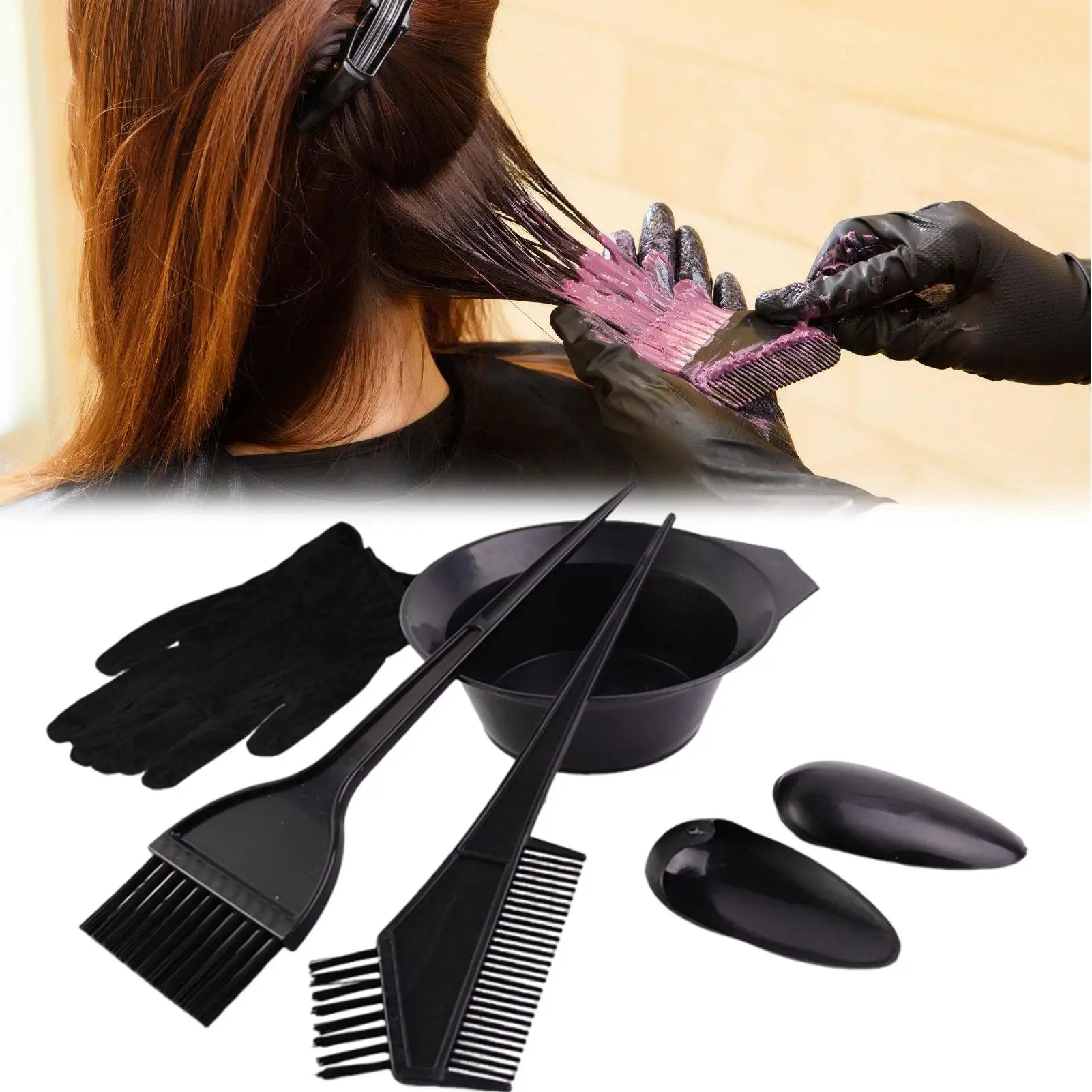 

21pcs Hair Dye Kit Salon Hair Bleaching Tools Portable Dye Kit for Bleaching Highlighting Gray Coverage Eyebrow Beard Home Salon