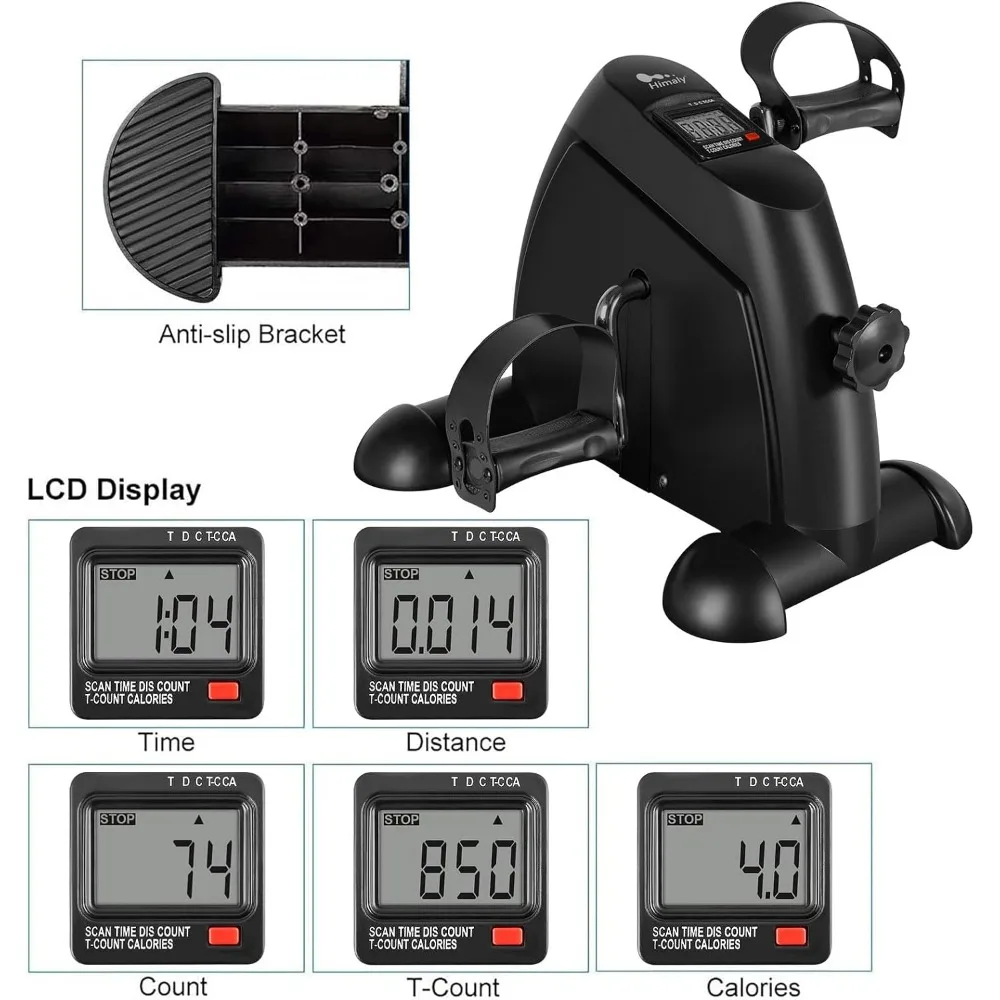 Compact Desk Bike for Portable Peddling Workouts with LCD Display view 2