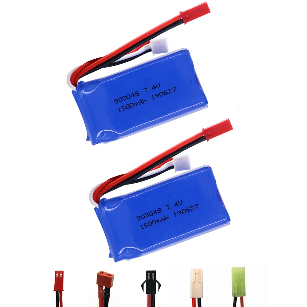 2 Pz/set 7.4V 1500mah LiPo Batteria Per Wltoys V353 A949 A959 A969 A979 k929 7.4v Drone Batteria per i giocattoli di RC Auto Elicottero Barche