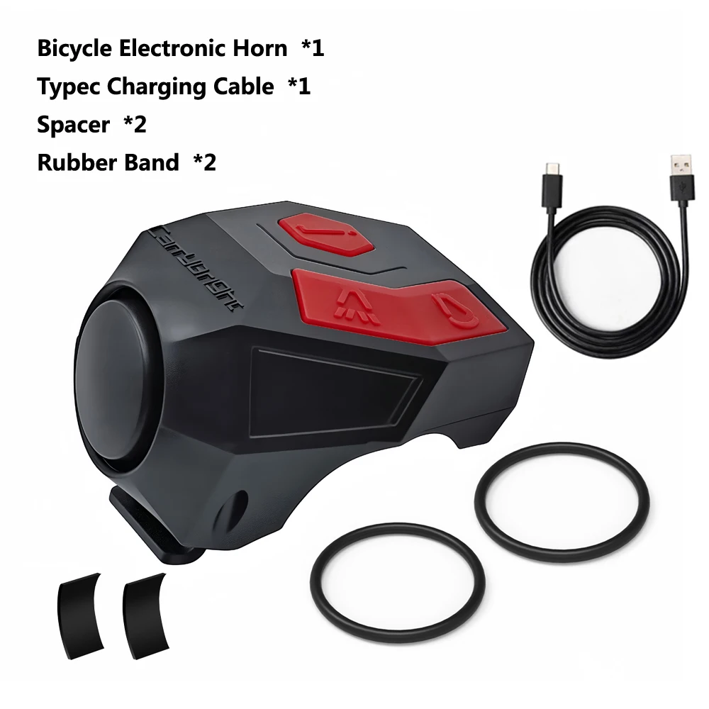 120 dB Fahrradhupe, laute elektrische Fahrradklingel mit Warngeräusch, Fahrradhupen mit Warngeräusch und Batterie für Kinder, Roller, Fahrräder