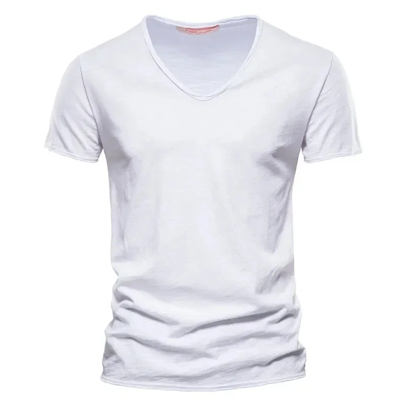NONE Men's V-Neck T-Shirt Cotton Black S 7