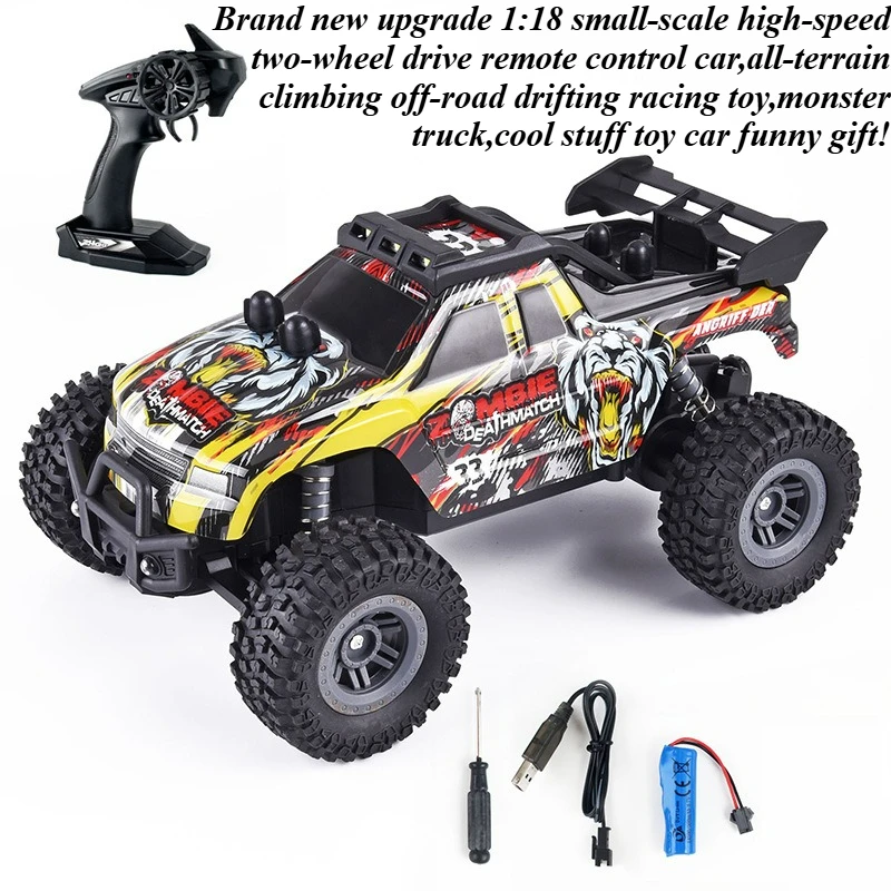 Cool Stuff Toy Car Funny Gift-1:18 Scale High-speed 4WD Rc Truck,Remote Control Car Toy,Climbing Off-road Rc Cars,Toys for Boys
