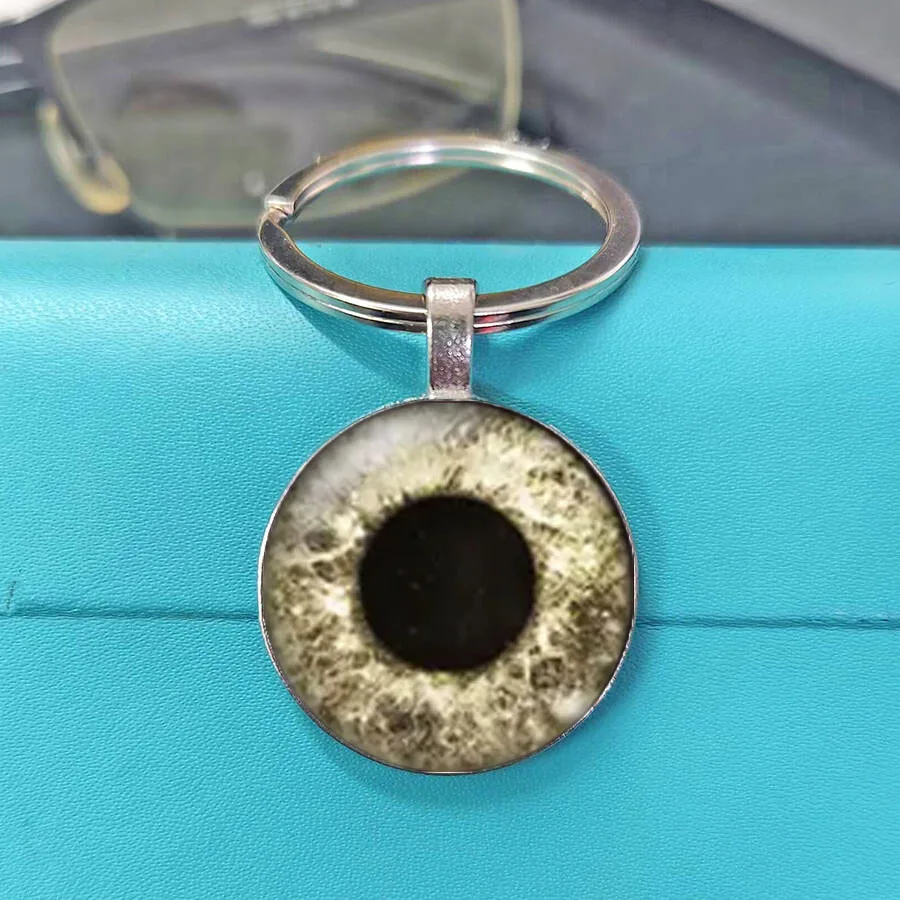 Hot Selling And Exquisite Pastel Pink Purple Key Rings Cool Teal Green Warm Gold Black Galaxy Glitter Doll Eye Keychain