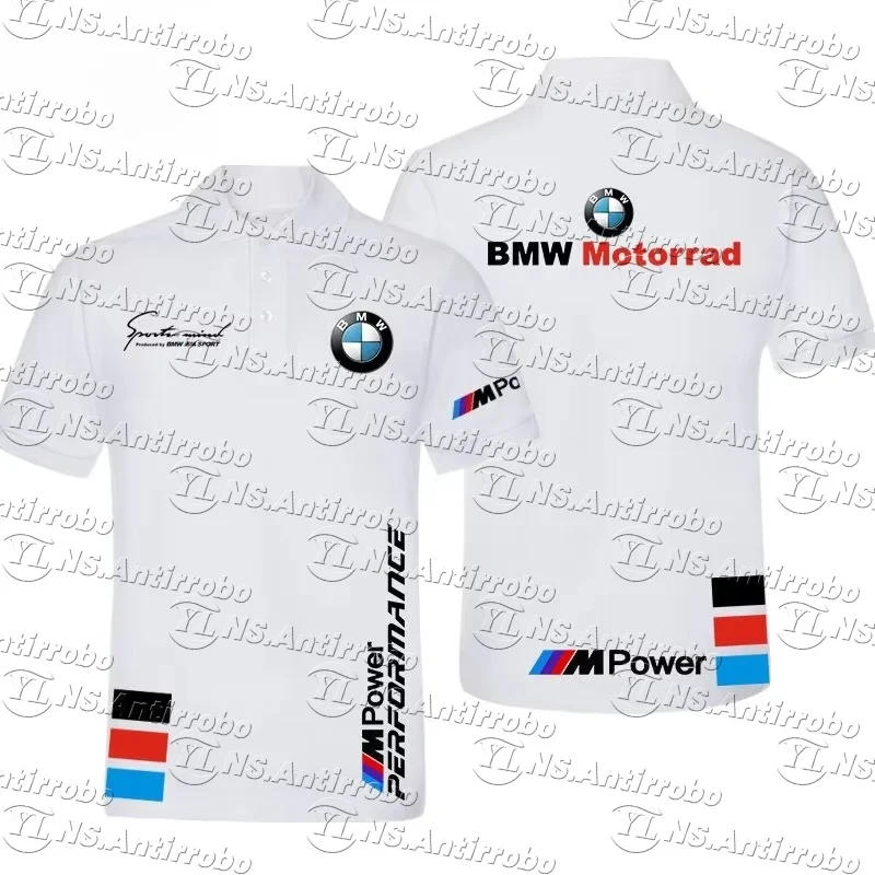 

BMW POWER Мужская и женская роскошная брендовая рубашка-поло с короткими рукавами, летняя футболка для гонок на мотоциклах, модифицированная футболка для культуры автомобиля