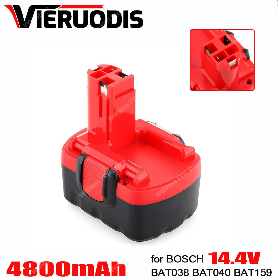 

4800mAh/6.8Ah for BOSCH 14.4V BAT038 NI-MH Rechargeable Battery BAT038 BAT040 BAT159 BAT041 2607335711 2607335275 2607335276