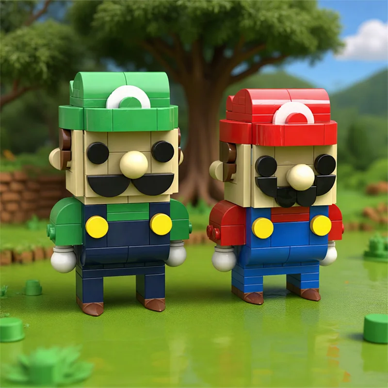 281 PCS Brickheadz Style Creative Block Head Figurine MOC Customize Modular Building Block Brick Simple DIY Holiday Toy Gifts