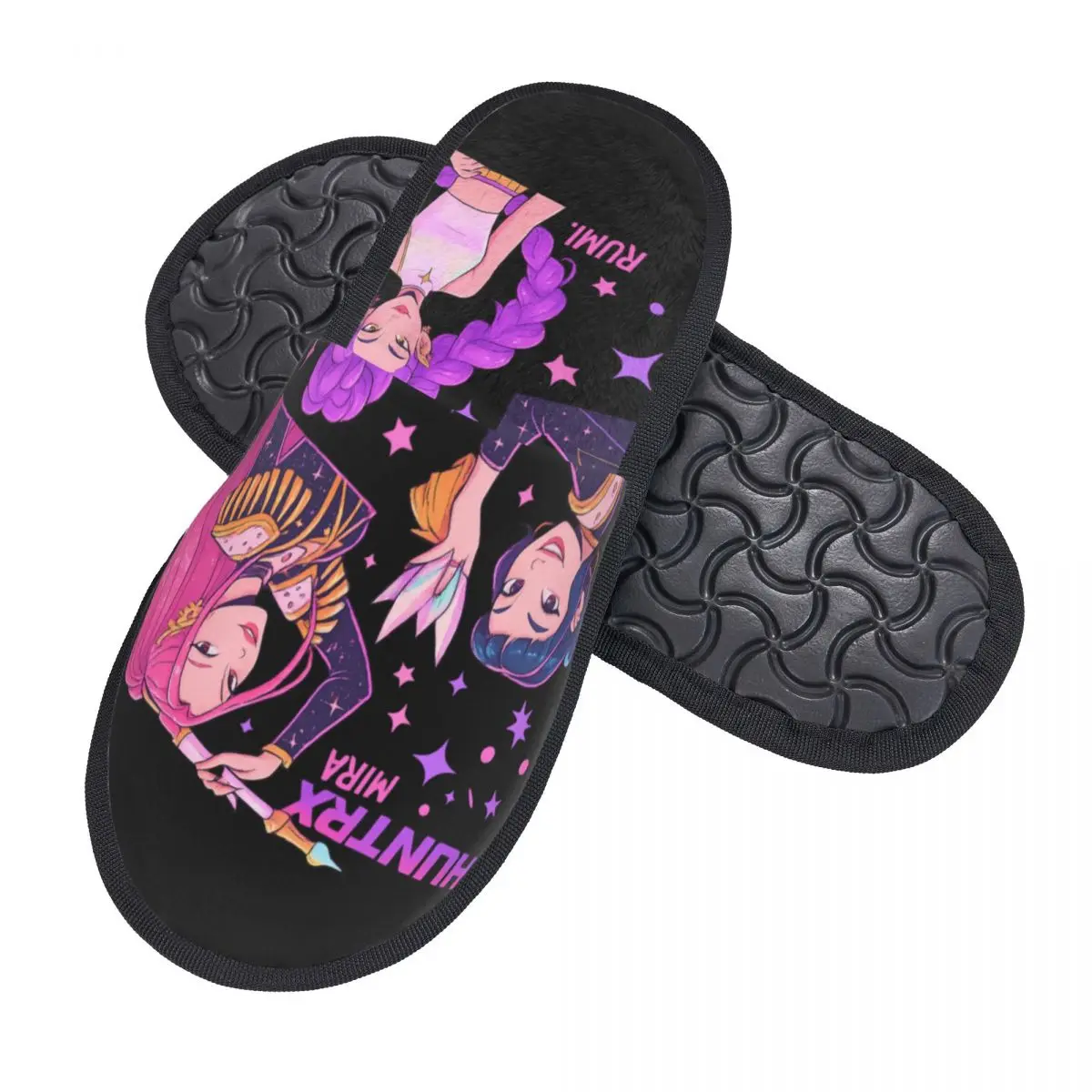 مخصص Kpop شيطان الصيادين Huntrix رومي زوي ميرا بنات لينة رغوة الذاكرة شبشب منزل النساء مريح دافئ المضادة للانزلاق وحيد النعال