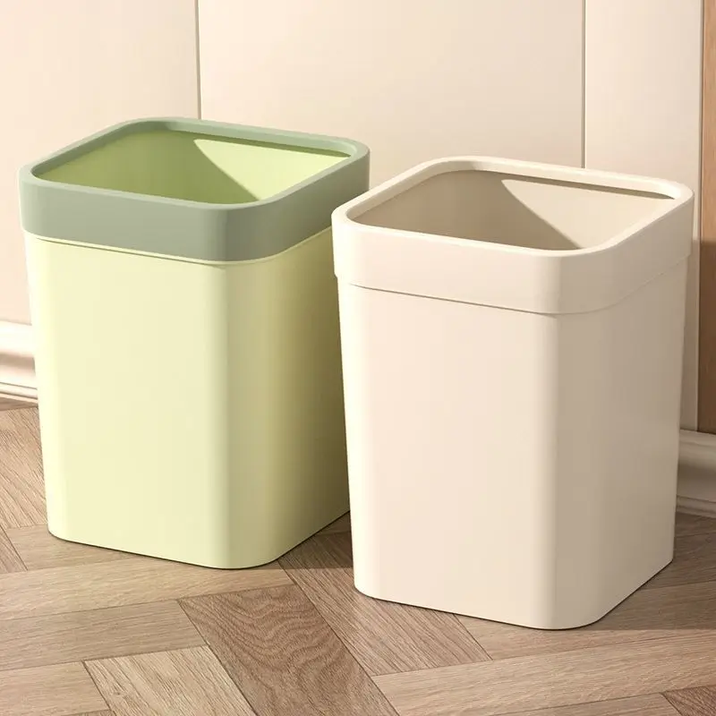 

Скандинавский минималистичный квадратный мусорный бак для дома, гостиной, кухни, ванной комнаты, креативный без крышки для удобного уборки сбора мусора