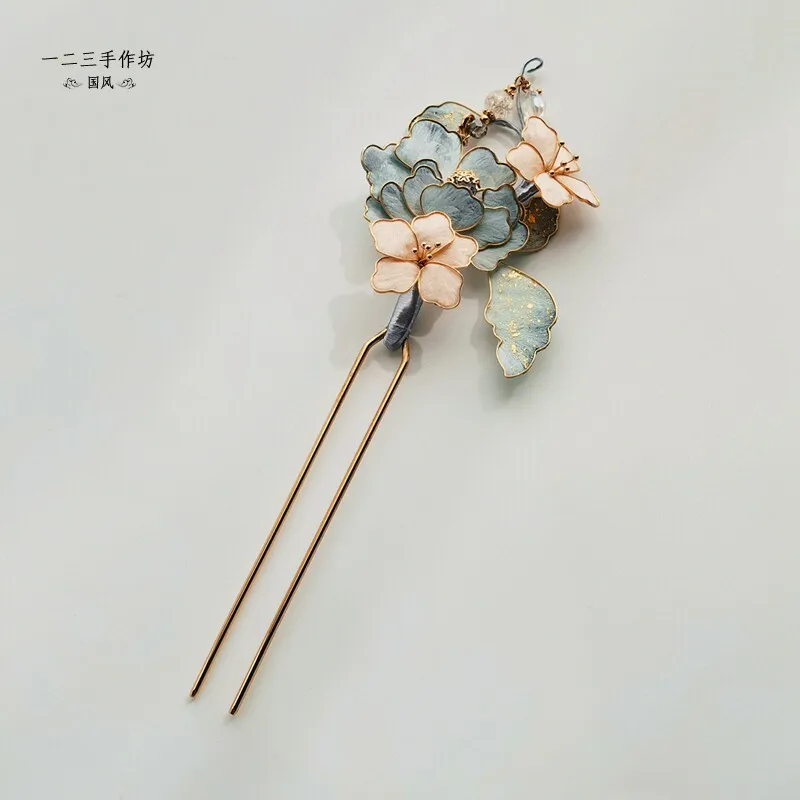 chinese-intangible-heritage-velvet-u-hairpin-filigree-new-chinese-style-hair-accessory