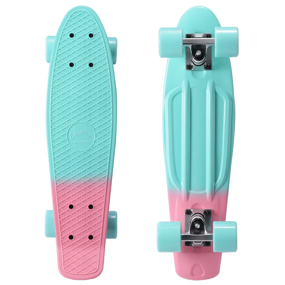 22 inch Cruiser Skateboard Plastic Skate Board custom water transfer printing penny board