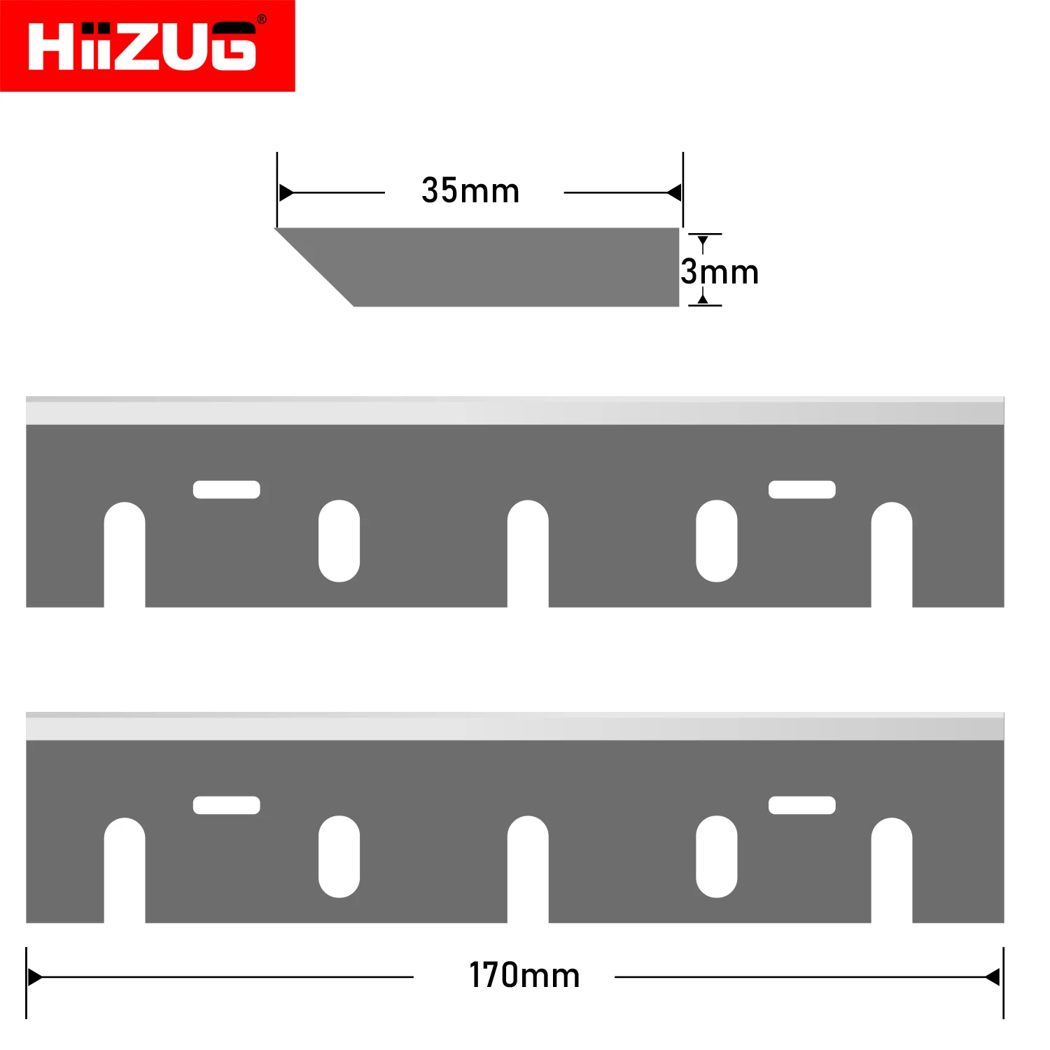 170x35x 3mm planya bıçağı el planya bıçakları Makita 1806B el elektrikli planya HSS 2 adet