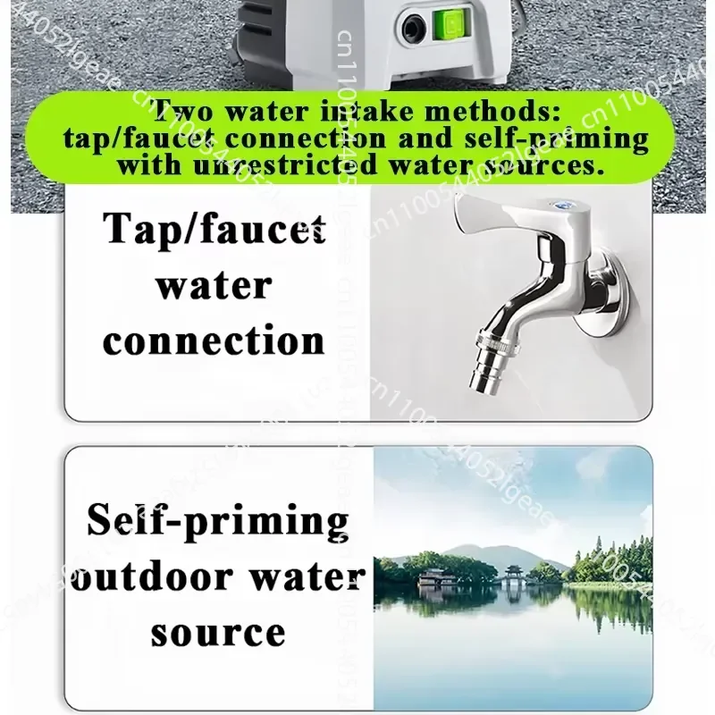 High Power 220V 1400W Electric Car Washing Machine, High Pressure 100 Bar, Portable High Pressure Car Wash Water Gun, for Car