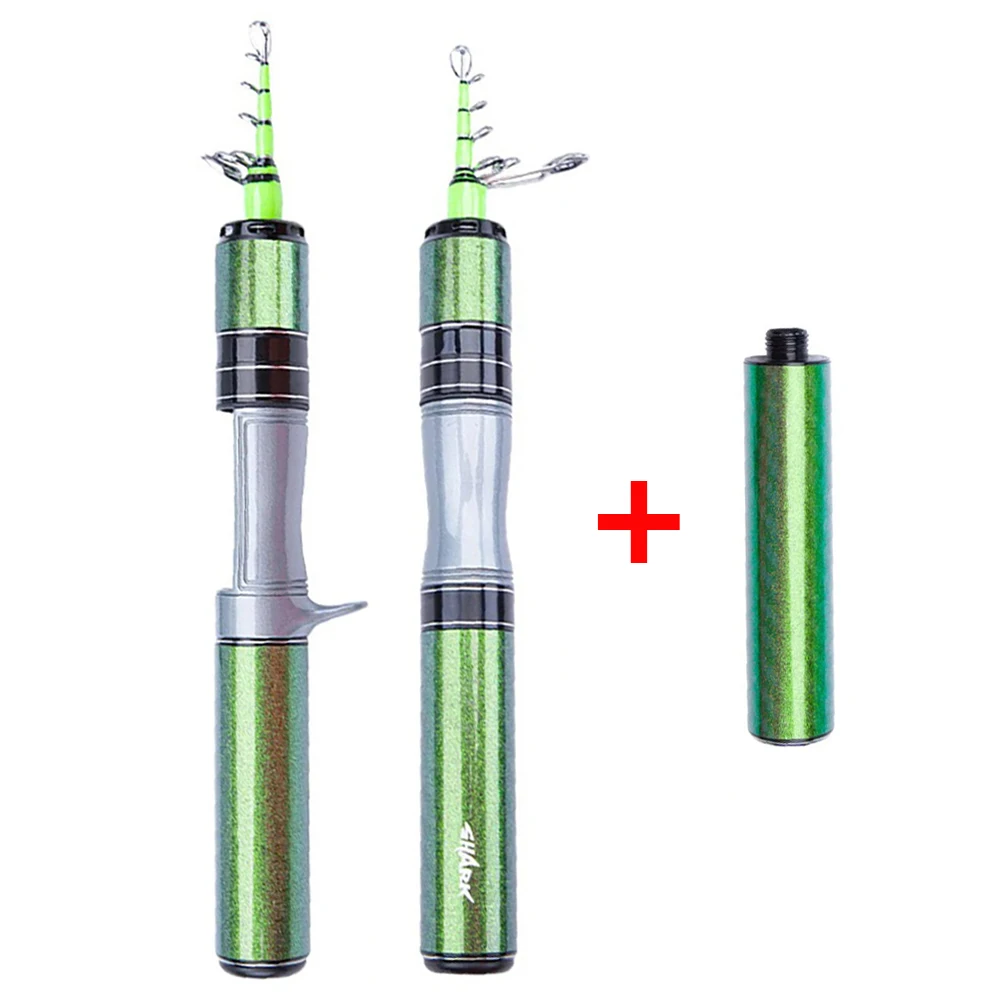 ポータブルカーボンファイバー伸縮釣竿タックル、ul超軽量スピニングおよびキャスティングルアーロッド、コイバストラウト釣り竿